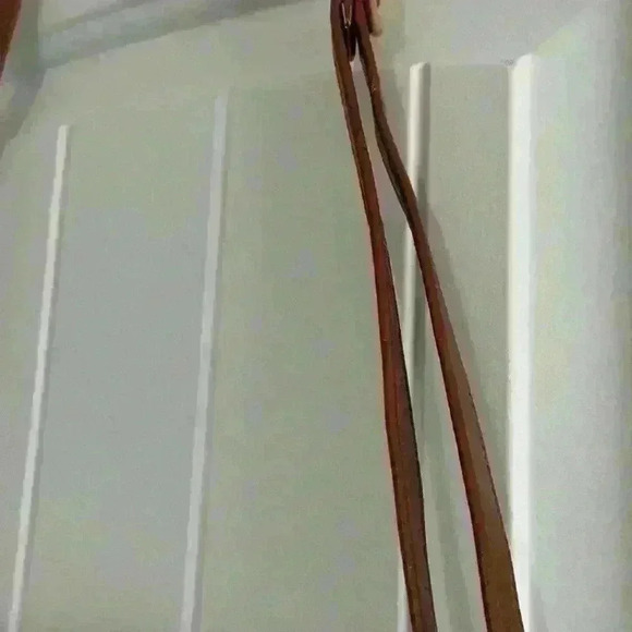 Chic de Paris Leather Shoulder Bag Snake Skin Adjustable Strap Gold 11x8 - Picture 5 of 10